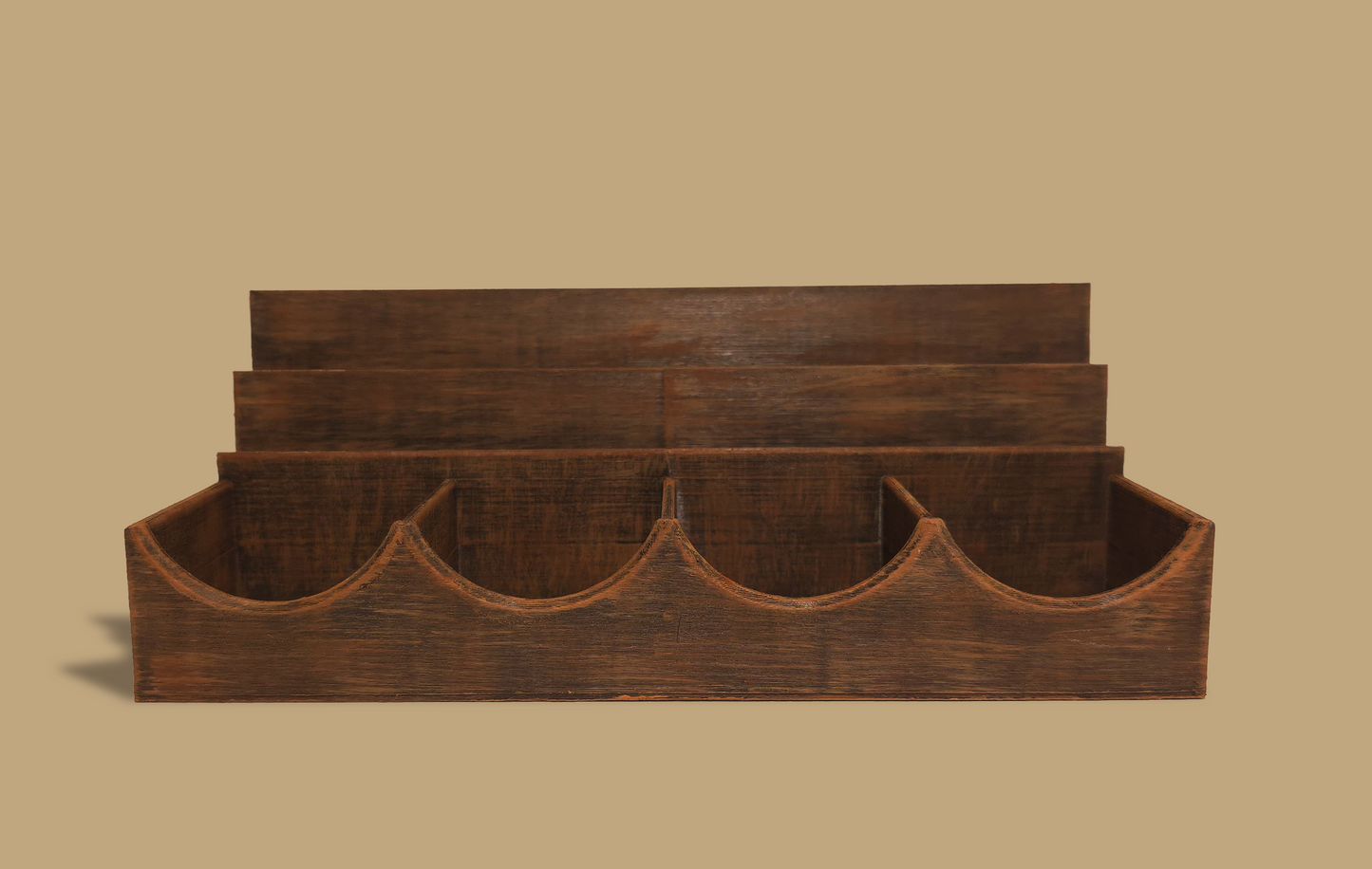 Wood Card Holder Resource Organizer