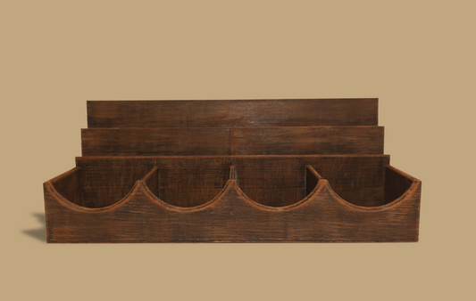 Wood Card Holder Resource Organizer