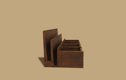 Wood Card Holder Resource Organizer